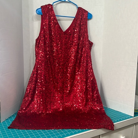 Danillo Boutique Dresses & Skirts - Red Hot Sequin Dress by Danillo Boutique Size 1x